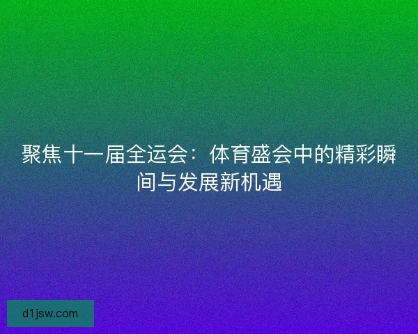 聚焦十一届全运会：体育盛会中的精彩瞬间与发展新机遇